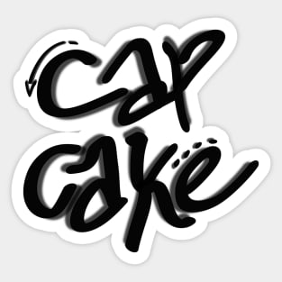 CAPCAKE GRAFFITI text art Sticker